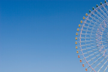 ferris wheel on sky background