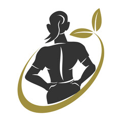Spine Medical Chiropractic Logo Icon Illustration Brand Identity