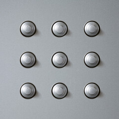 metal knob button on the wall
