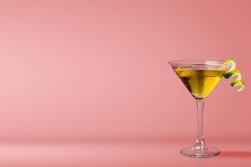 Glass of tasty alcohol cocktail drinks