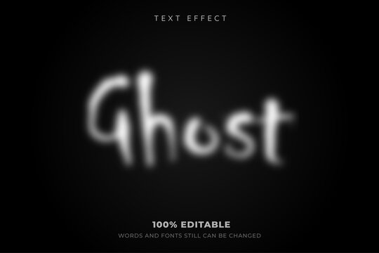 Ghost text effect editable