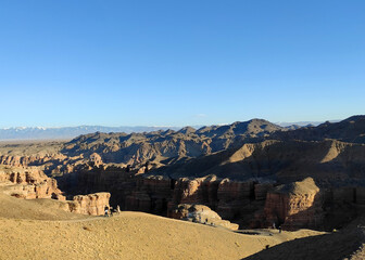 Beautiful view of Charyn canyon in Almaty, Kazakhstan