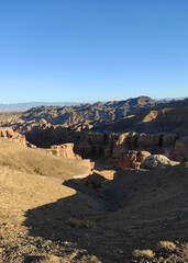 Fototapeta na wymiar Beautiful view of Charyn canyon in Almaty, Kazakhstan