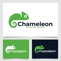 chameleon logo vector design template © Farid