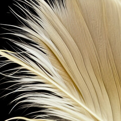 Ivory Feathers Close Up with Details