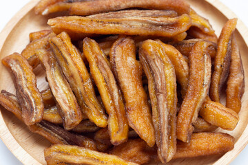 Sun dried banana. Fruit snack