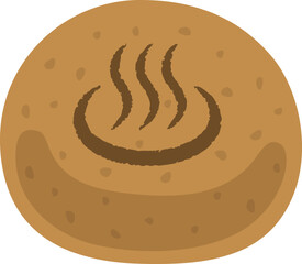 温泉まんじゅうのイラスト