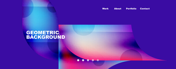 Circle, round elements and lines geometric abstract background. Vector Illustration For Wallpaper, Banner, Background, Card, Book Illustration, landing page