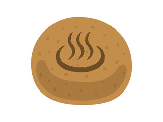 温泉まんじゅうのイラスト