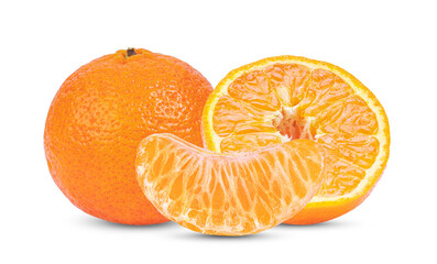 Tangerines fruit isolated on transparent png