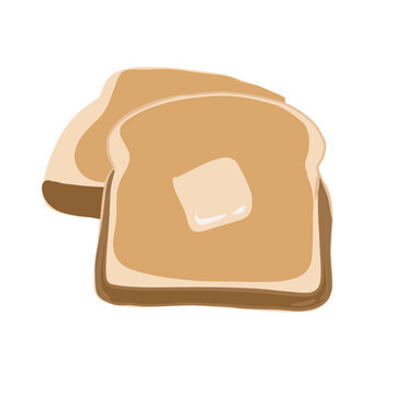 Toast With Butter Bread Png