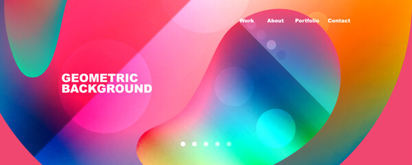 Circle, flowing shape composition geometric abstract background. Vector Illustration For Wallpaper, Banner, Background, Card, Book Illustration, landing page