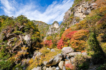 山梨県甲府市の秋の昇仙峡