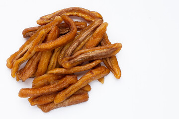 Sun dried banana. Fruit snack