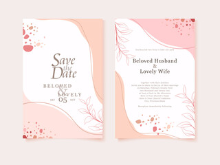 Wedding banner background template. Vector decorative design background.