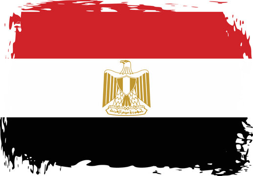 Grunge Egypt flag.flag of Egypt,banner vector illustration. Vector illustration eps10.