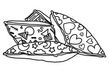 Pillow Line Art Vector