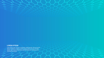 abstract background design with hexagon shape