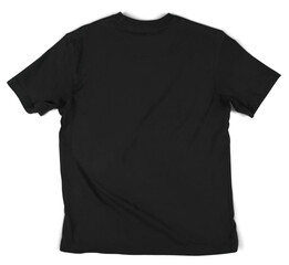Blank black t-shirts front and back
