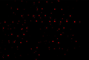 Dark Red vector template with crystals, circles, squares.