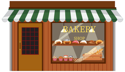 Outside of bakery shop background