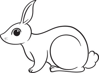 Doodle rabbit cartoon character