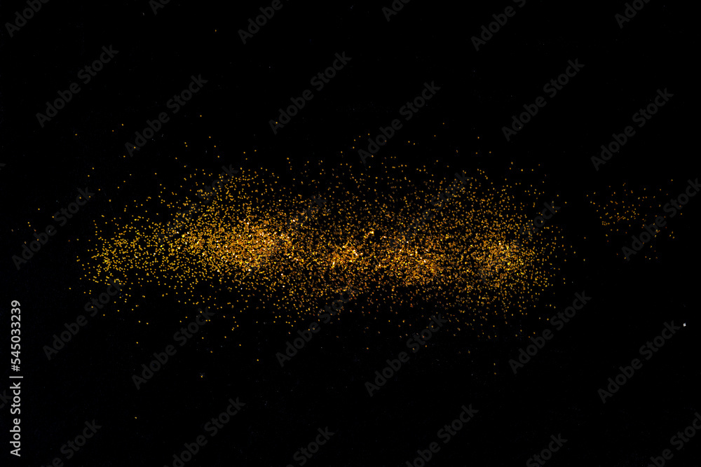 Aufkleber Dark texture with a sprinkling of gold. Backdrop with golden sparkle for overlay photo effect filters. fancy, luxury, themed backgrounds.