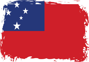 Grunge Samoa flag.flag of Samoa,banner vector illustration. Vector illustration eps10.