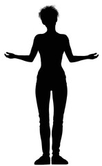 Silhouette of a Woman Standing