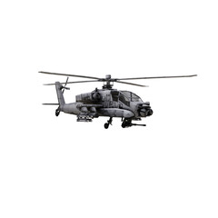 military attack helicopter isolated