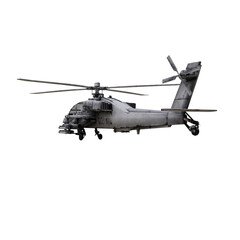 military attack helicopter isolated
