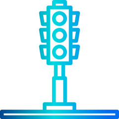 Traffic light_1 gradient line icon