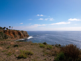 Fototapeta na wymiar Point Vincente Lighthouse in Rancho Palos Verdes, California, USA