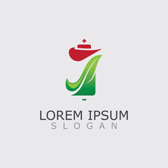 Eco Battery and leaf logo template design illustration vector