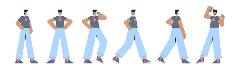 Collection of different types of character