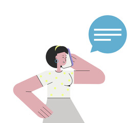 Character talking on the phone