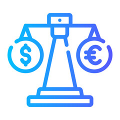 balance scale gradient icon