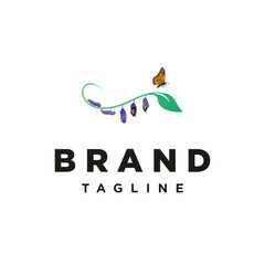 Phase metamorphosis butterfly Logo Template