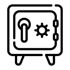 safebox line icon