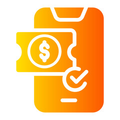 mobile payment gradient icon