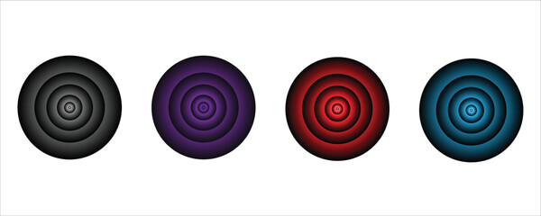 set hole gradient color, vector illustration