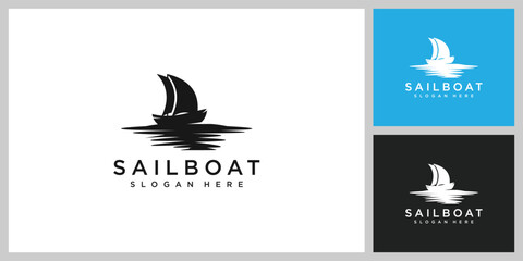sailing yacht logo vector design