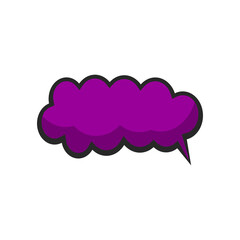 Speech bubble icon vector in cartoon style