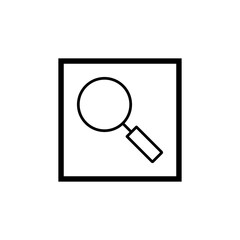 Vector magnifying glass icon for search