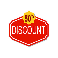 50% discount vector for promotion and advertisement