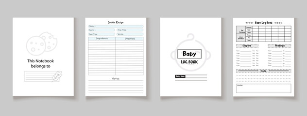 Kdp interior log book planner template