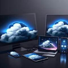 Multi devices cloud icon