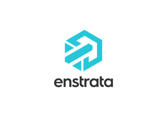 abstract hexagon logo design templates