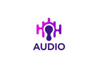 audio music entertainment logo design templates