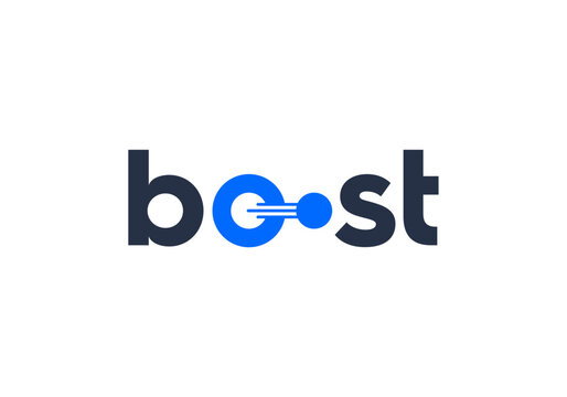 abstract boost technology logo design templates
